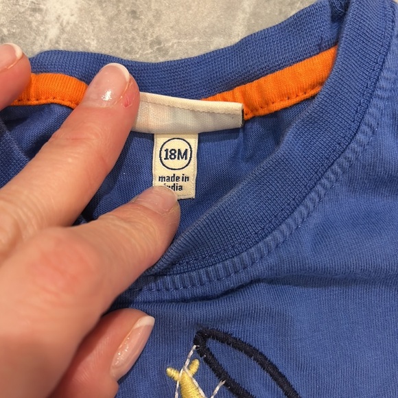 Minibamba | lobster and plaid summer short set 18 months - Picture 3 of 3